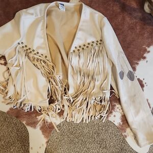 Fringed Cream Jacket